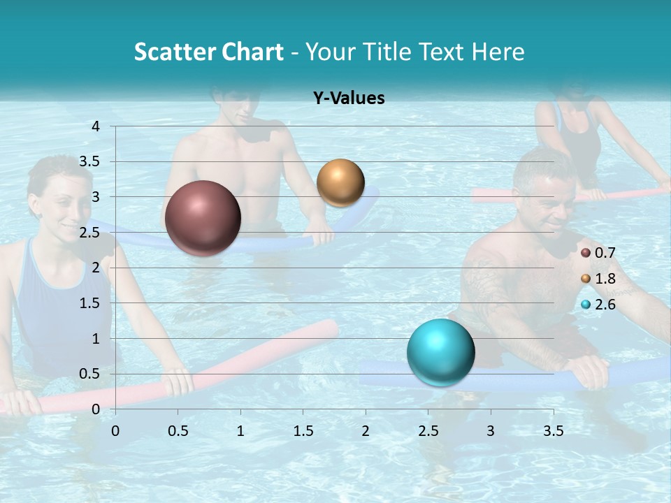 A Group Of People Are In A Swimming Pool PowerPoint Template