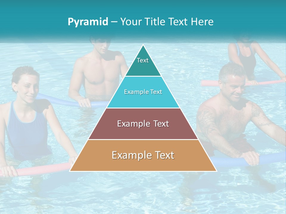 A Group Of People Are In A Swimming Pool PowerPoint Template