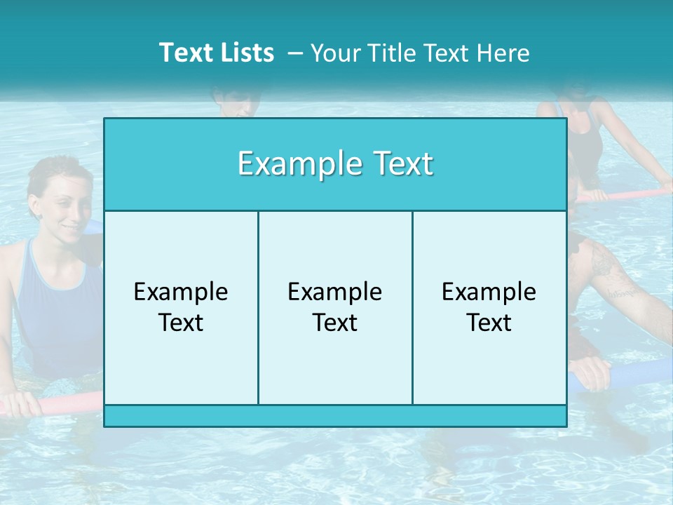 A Group Of People Are In A Swimming Pool PowerPoint Template