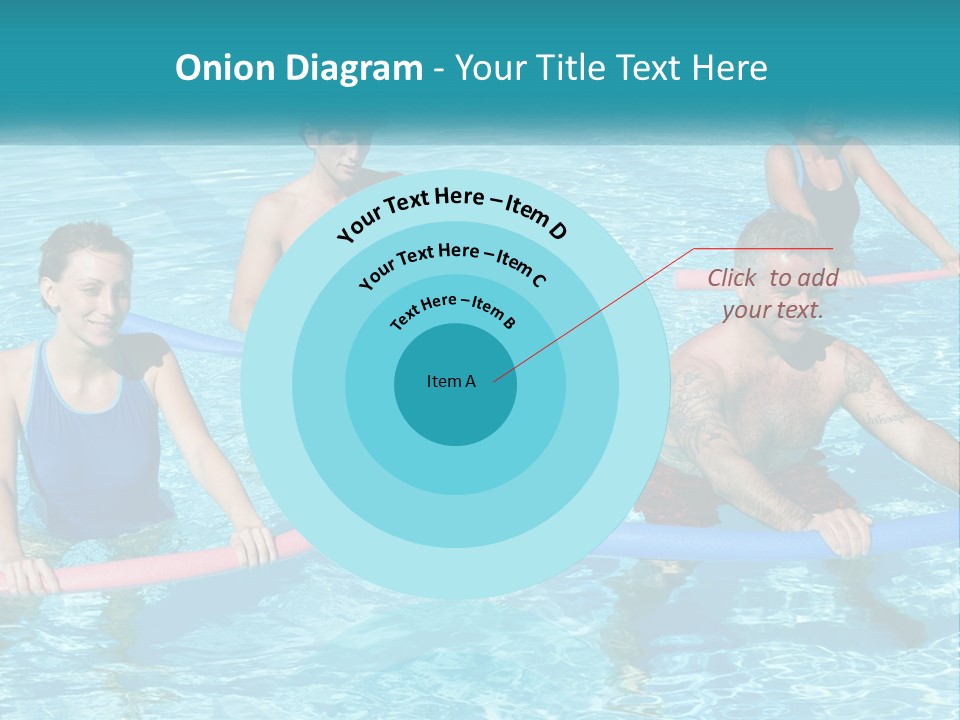 A Group Of People Are In A Swimming Pool PowerPoint Template