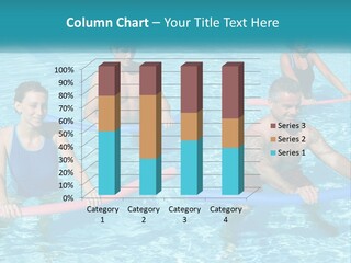A Group Of People Are In A Swimming Pool PowerPoint Template