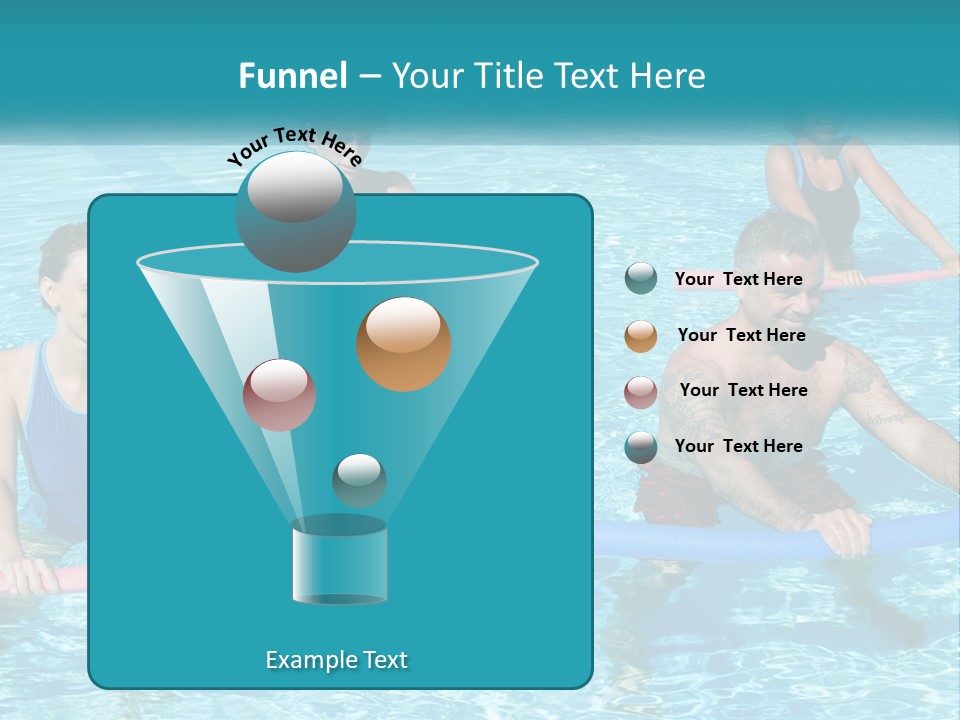 A Group Of People Are In A Swimming Pool PowerPoint Template