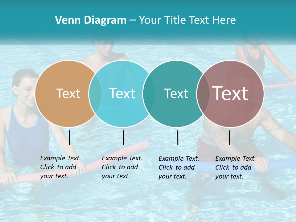 A Group Of People Are In A Swimming Pool PowerPoint Template