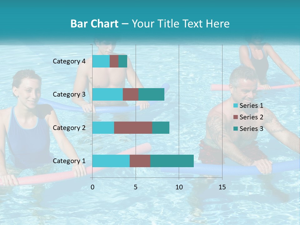 A Group Of People Are In A Swimming Pool PowerPoint Template