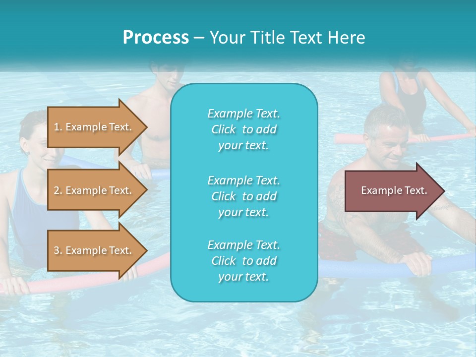 A Group Of People Are In A Swimming Pool PowerPoint Template