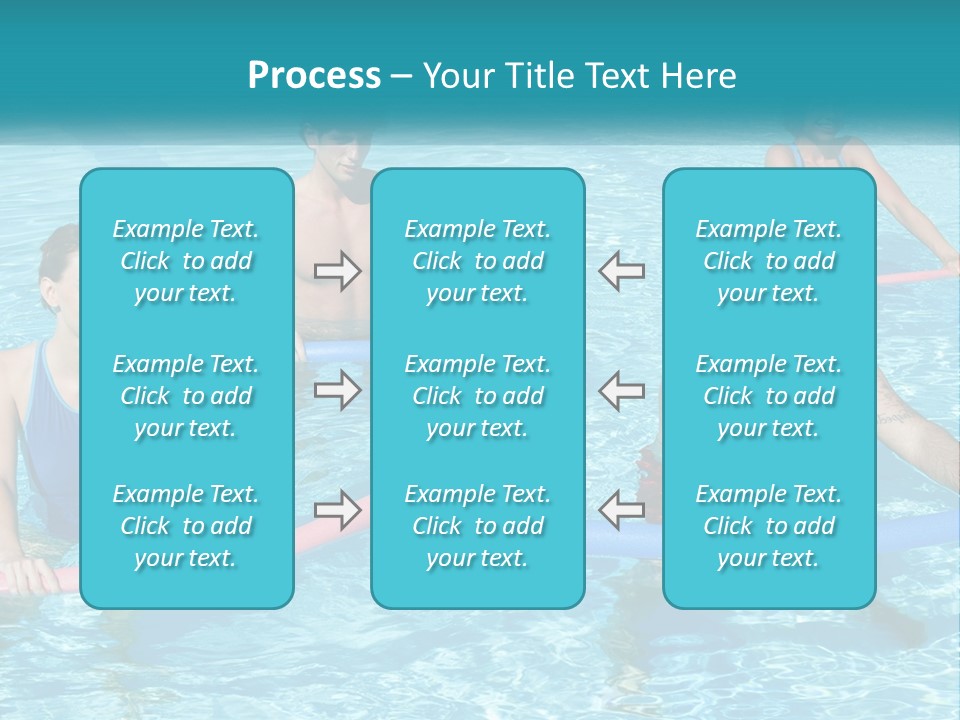 A Group Of People Are In A Swimming Pool PowerPoint Template