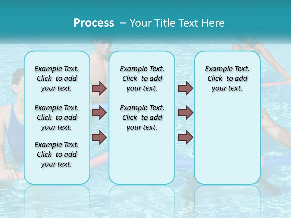 A Group Of People Are In A Swimming Pool PowerPoint Template
