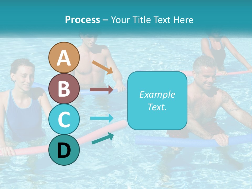A Group Of People Are In A Swimming Pool PowerPoint Template