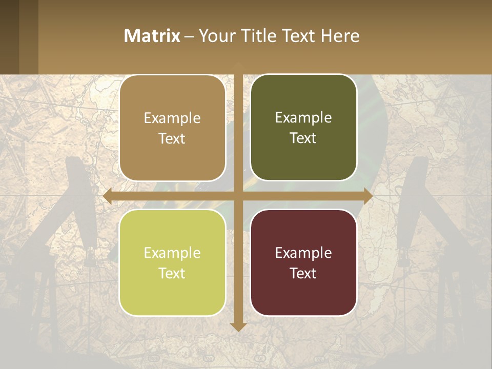 A Flag On A Map With People Silhouettes In The Background PowerPoint Template