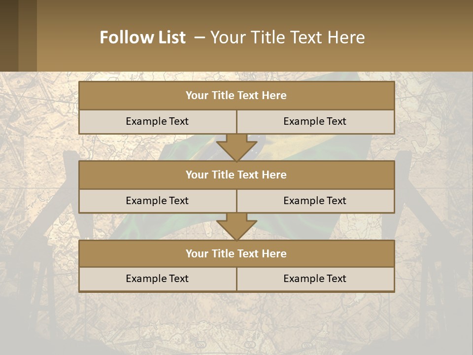 A Flag On A Map With People Silhouettes In The Background PowerPoint Template