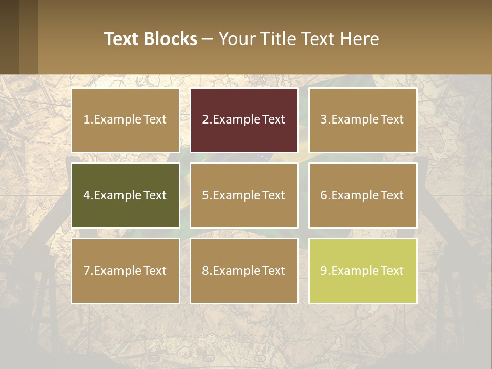 A Flag On A Map With People Silhouettes In The Background PowerPoint Template