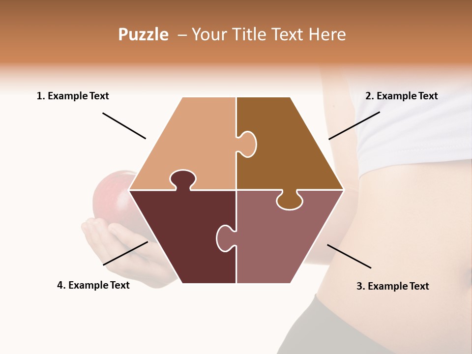 A Pregnant Woman Holding An Apple In Her Hand PowerPoint Template