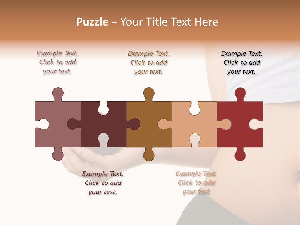 A Pregnant Woman Holding An Apple In Her Hand PowerPoint Template