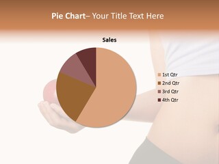 A Pregnant Woman Holding An Apple In Her Hand PowerPoint Template