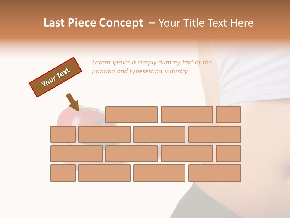 A Pregnant Woman Holding An Apple In Her Hand PowerPoint Template