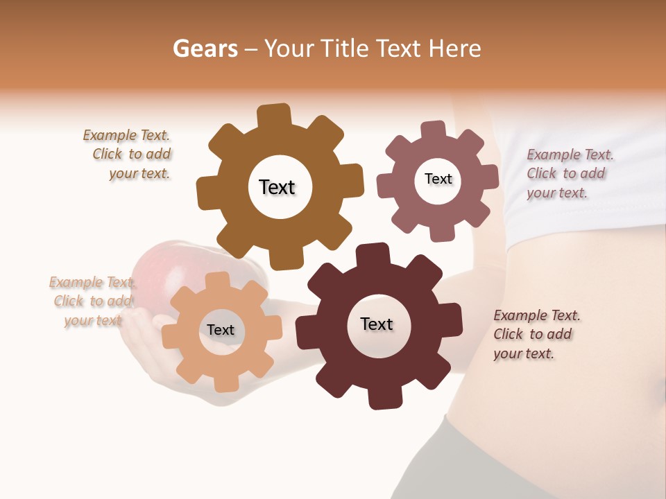 A Pregnant Woman Holding An Apple In Her Hand PowerPoint Template