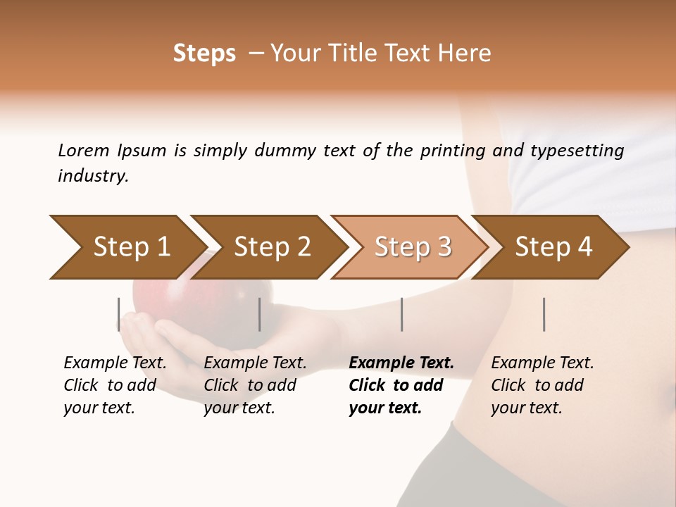 A Pregnant Woman Holding An Apple In Her Hand PowerPoint Template