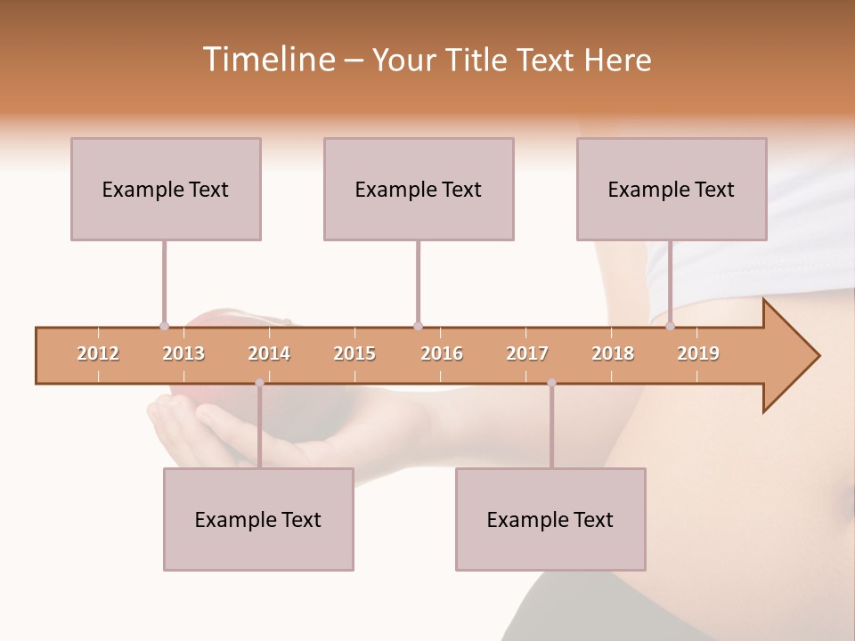A Pregnant Woman Holding An Apple In Her Hand PowerPoint Template