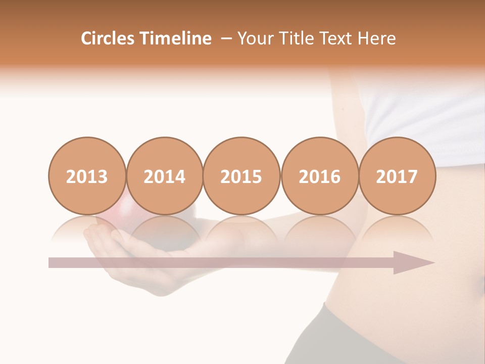 A Pregnant Woman Holding An Apple In Her Hand PowerPoint Template