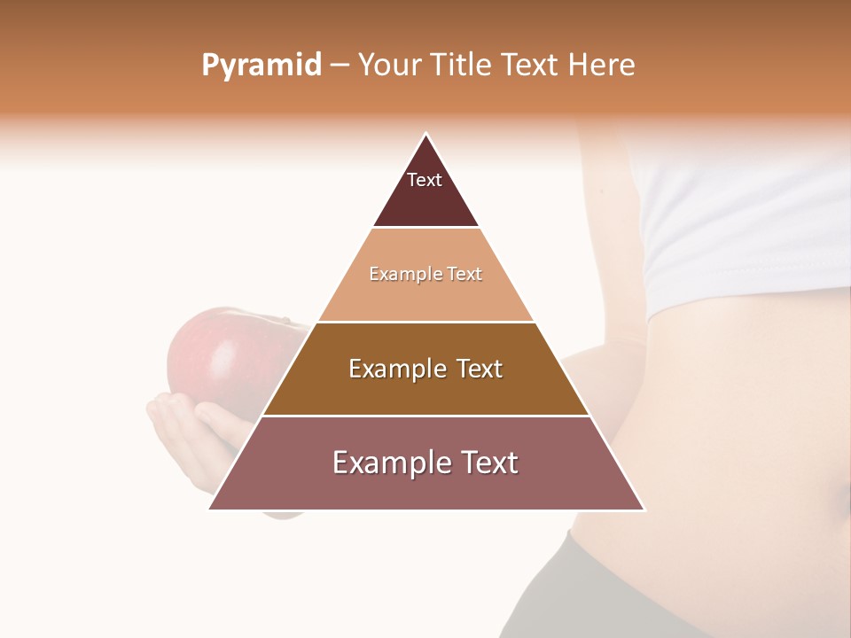 A Pregnant Woman Holding An Apple In Her Hand PowerPoint Template