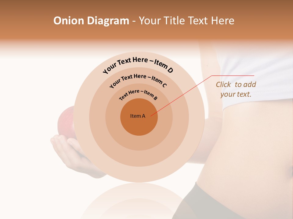 A Pregnant Woman Holding An Apple In Her Hand PowerPoint Template
