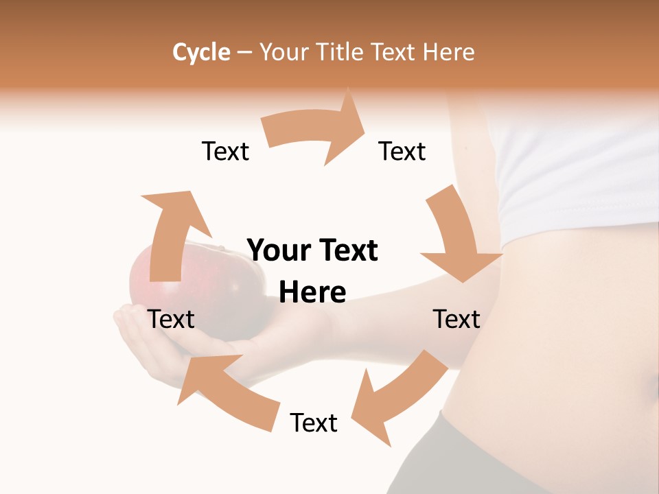 A Pregnant Woman Holding An Apple In Her Hand PowerPoint Template