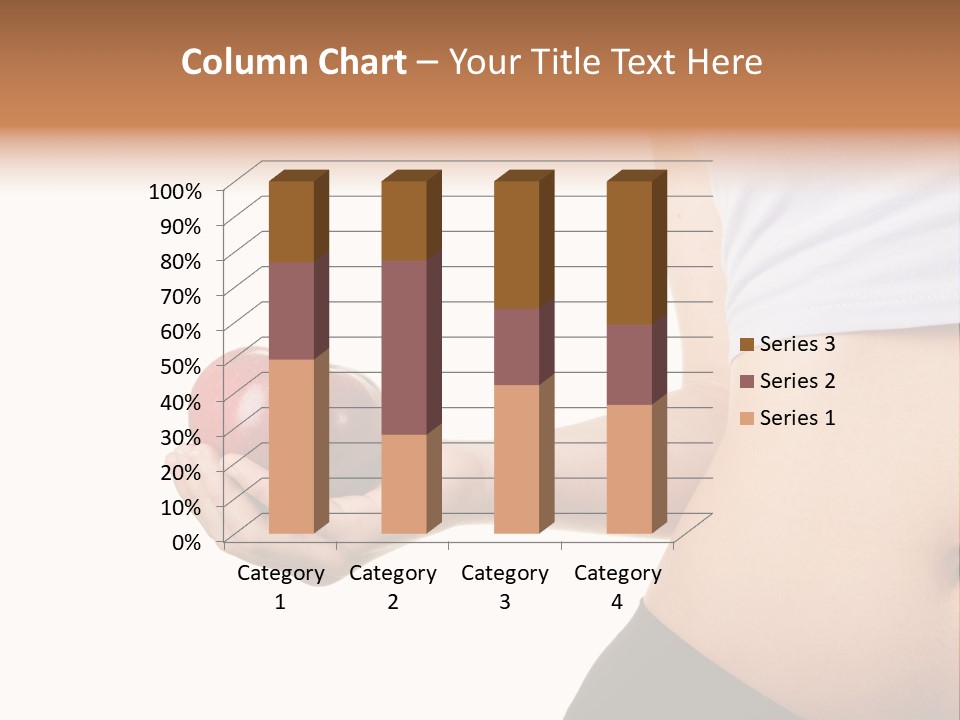 A Pregnant Woman Holding An Apple In Her Hand PowerPoint Template