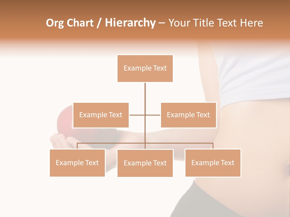 A Pregnant Woman Holding An Apple In Her Hand PowerPoint Template