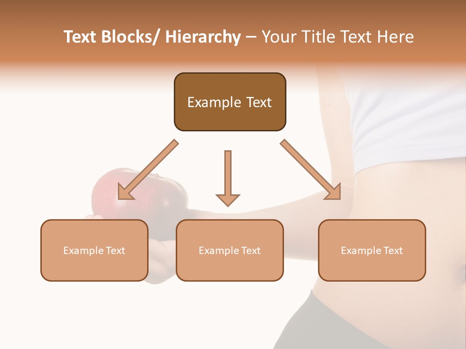 A Pregnant Woman Holding An Apple In Her Hand PowerPoint Template