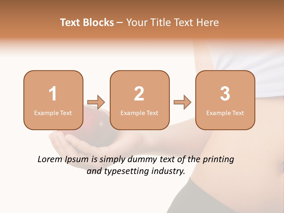 A Pregnant Woman Holding An Apple In Her Hand PowerPoint Template