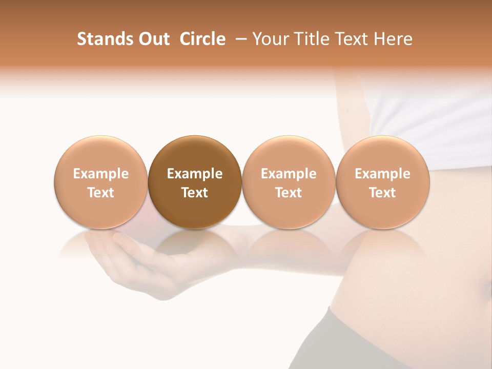 A Pregnant Woman Holding An Apple In Her Hand PowerPoint Template