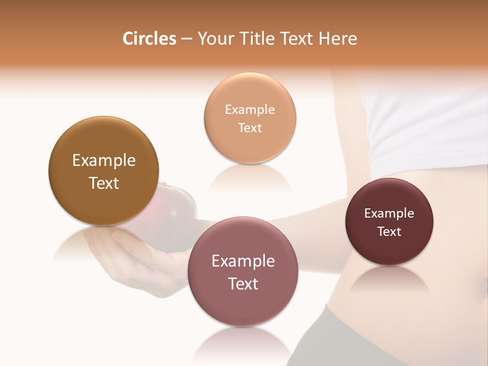 A Pregnant Woman Holding An Apple In Her Hand PowerPoint Template