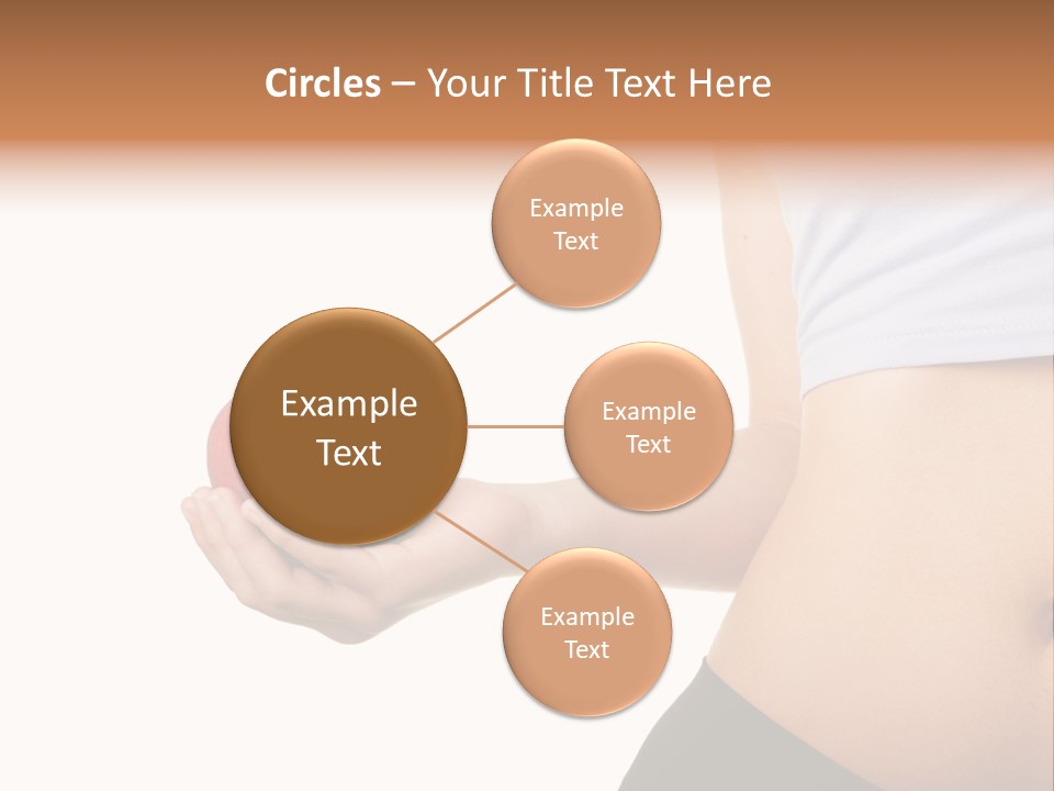 A Pregnant Woman Holding An Apple In Her Hand PowerPoint Template