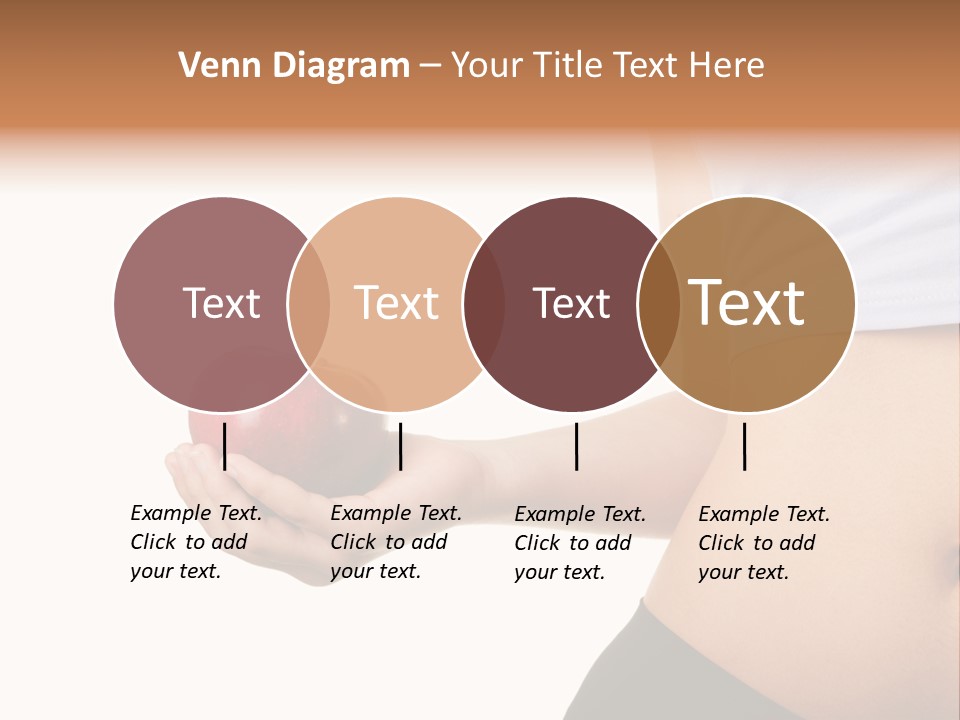 A Pregnant Woman Holding An Apple In Her Hand PowerPoint Template