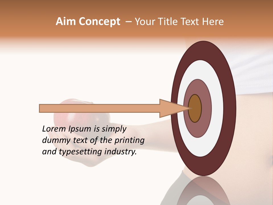 A Pregnant Woman Holding An Apple In Her Hand PowerPoint Template