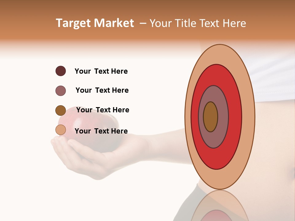 A Pregnant Woman Holding An Apple In Her Hand PowerPoint Template