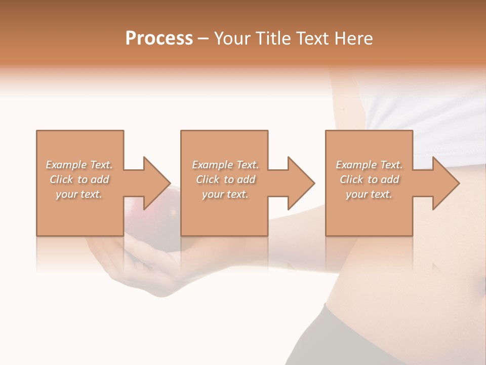 A Pregnant Woman Holding An Apple In Her Hand PowerPoint Template