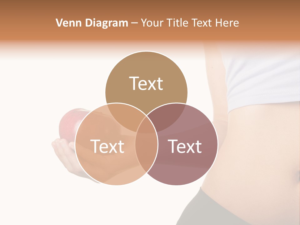 A Pregnant Woman Holding An Apple In Her Hand PowerPoint Template