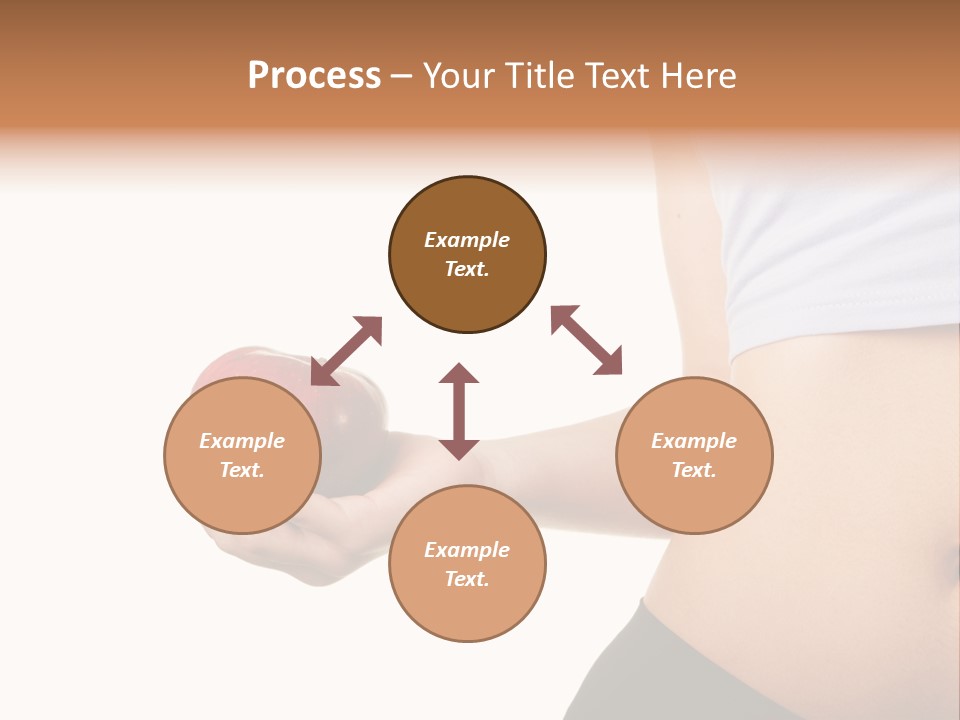 A Pregnant Woman Holding An Apple In Her Hand PowerPoint Template