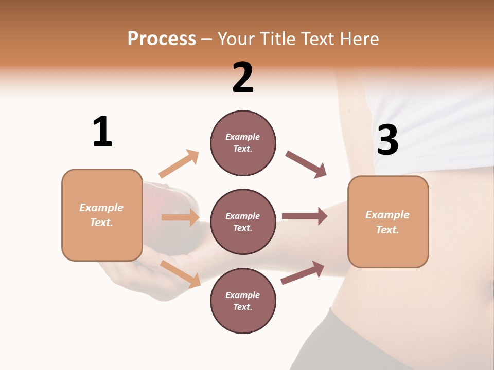 A Pregnant Woman Holding An Apple In Her Hand PowerPoint Template