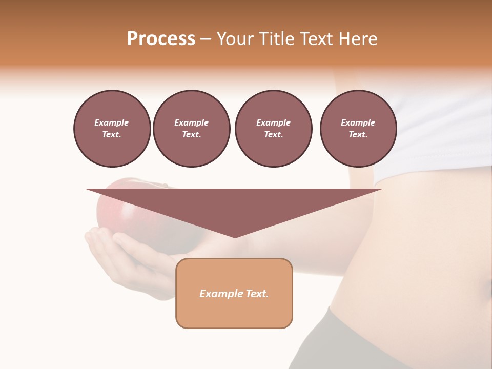 A Pregnant Woman Holding An Apple In Her Hand PowerPoint Template