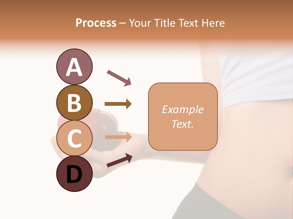 A Pregnant Woman Holding An Apple In Her Hand PowerPoint Template