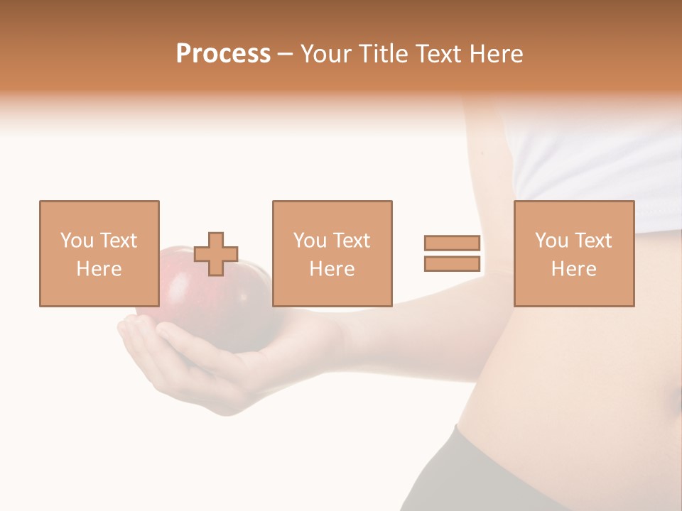 A Pregnant Woman Holding An Apple In Her Hand PowerPoint Template