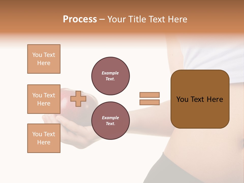 A Pregnant Woman Holding An Apple In Her Hand PowerPoint Template