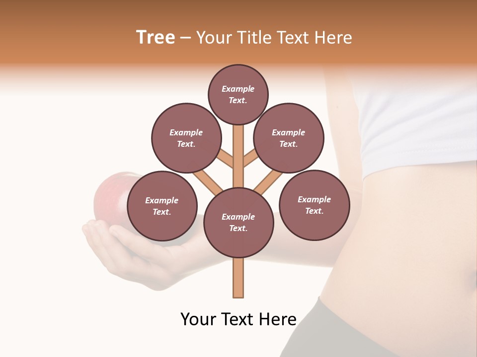 A Pregnant Woman Holding An Apple In Her Hand PowerPoint Template