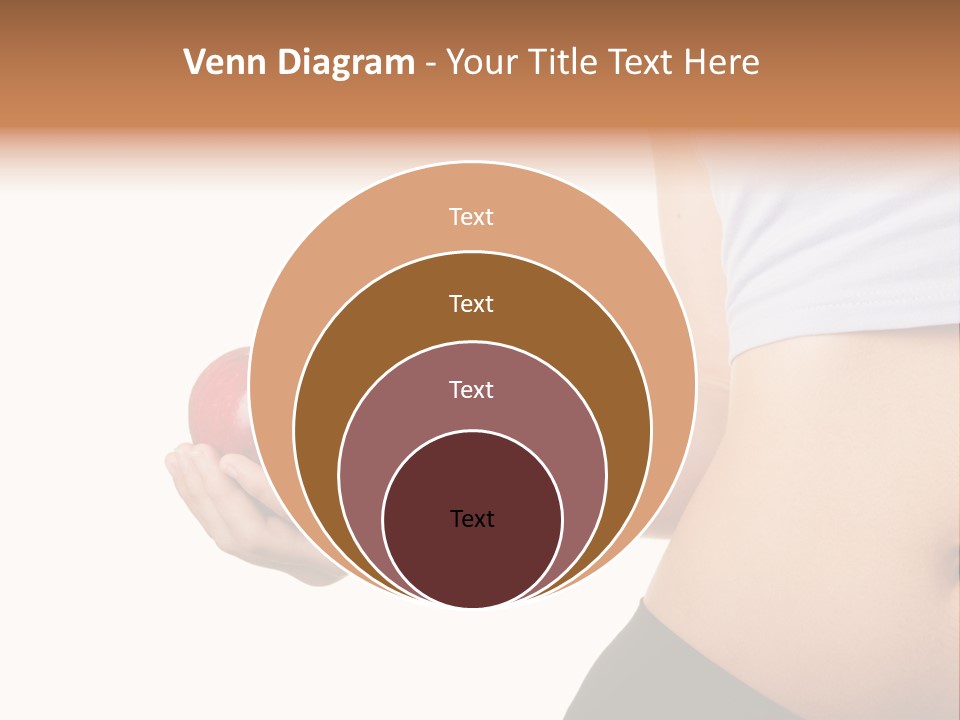 A Pregnant Woman Holding An Apple In Her Hand PowerPoint Template