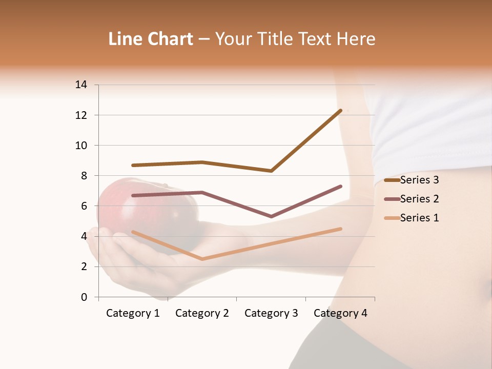 A Pregnant Woman Holding An Apple In Her Hand PowerPoint Template