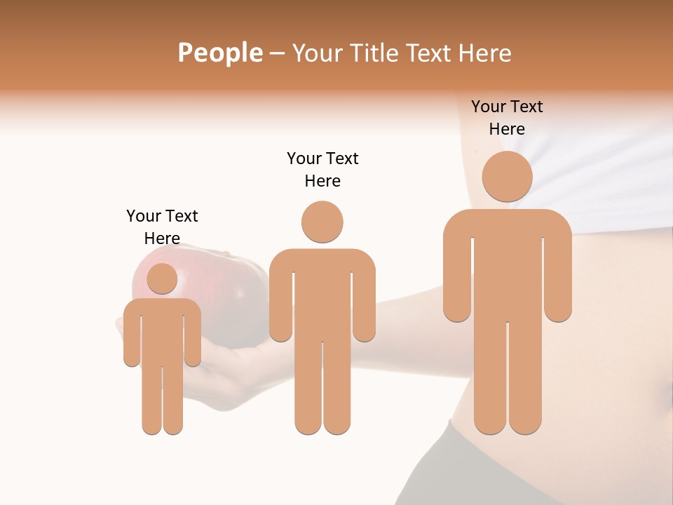 A Pregnant Woman Holding An Apple In Her Hand PowerPoint Template