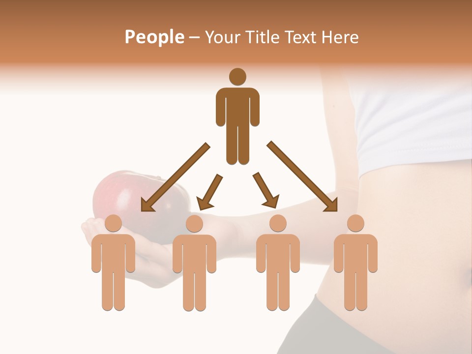 A Pregnant Woman Holding An Apple In Her Hand PowerPoint Template