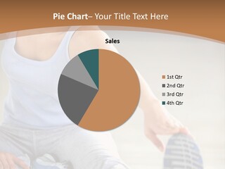 A Woman Is Sitting On The Floor With Her Feet Up PowerPoint Template